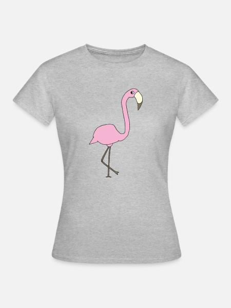 flamingo rosa - Frauen T-Shirt - Grau meliert