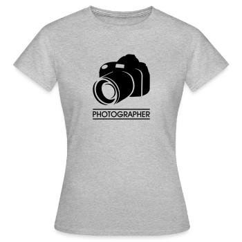 photographer - Frauen T-Shirt - Grau meliert - Vorne - AI Model Female 172 dark (172cm)