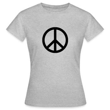 peace - T-shirt Femme - gris chiné - Devant - AI Model Female 172 dark (172cm)