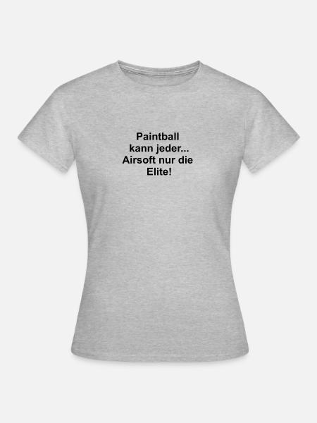 Paintball kann jeder - Frauen T-Shirt - Grau meliert
