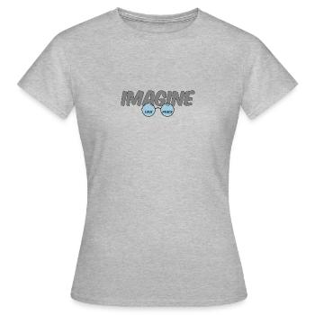 Imagine - Love, Peace, Tolerance and Respect - Women's T-Shirt - heather grey - Front - AI Model Female 172 dark (172cm)