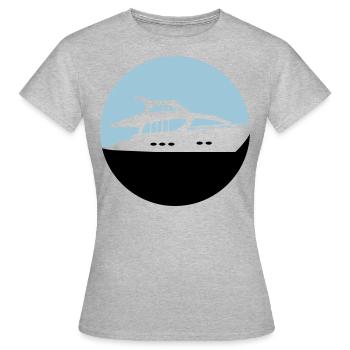 yacht - T-shirt Femme - gris chiné - Devant - AI Model Female 172 dark (172cm)