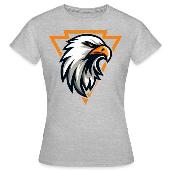 Adlerkopf - Frauen T-Shirt - Grau meliert - Vorne - AI Model Female 172 dark (172cm)