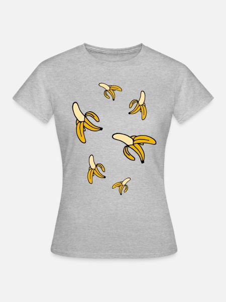 Bananen - Frauen T-Shirt - Grau meliert