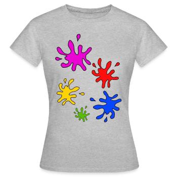 Colorful splashes of color - Women's T-Shirt - heather grey - Front - AI Model Female 172 dark (172cm)