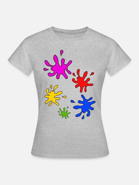 Colorful splashes of color - Women's T-Shirt - heather grey