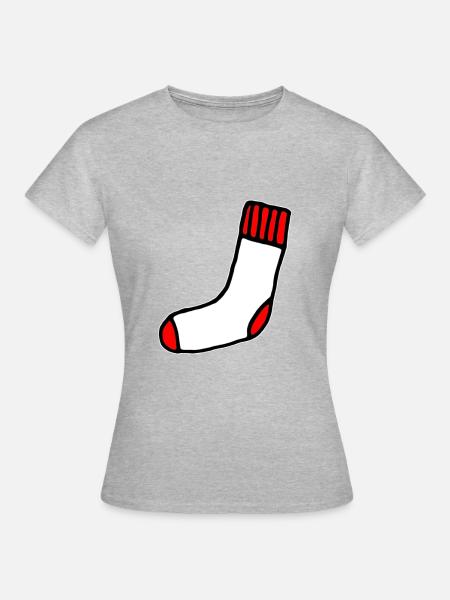 Socke - Frauen T-Shirt - Grau meliert