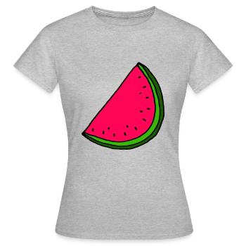 watermelon - Women's T-Shirt - heather grey - Front - AI Model Female 172 dark (172cm)