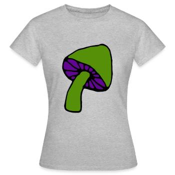 Mushroom psychedelic - Women's T-Shirt - heather grey - Front - AI Model Female 172 dark (172cm)