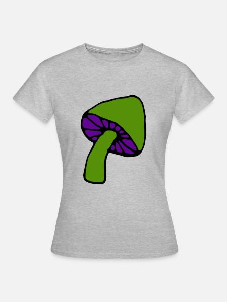 Pilz psychedelisch - Frauen T-Shirt - Grau meliert