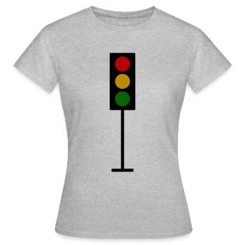 Ampel - Frauen T-Shirt - Grau meliert - Vorne - AI Model Female 172 dark (172cm)