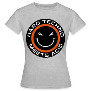 Hard techno meets acid - Women's T-Shirt - heather grey - Front - AI Model Female 172 dark (172cm)