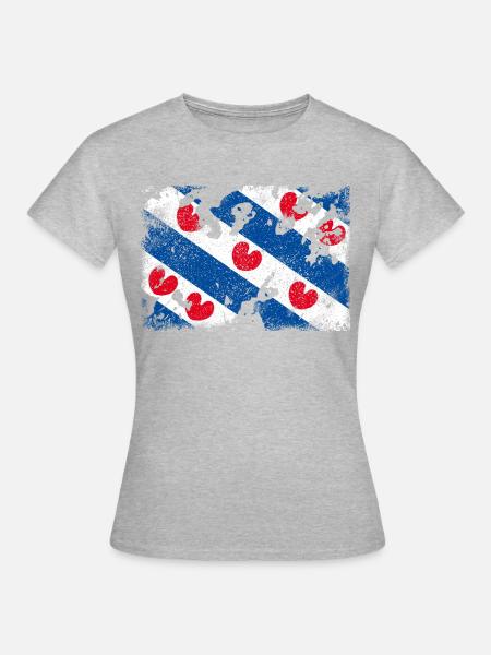 Friesland Vintage - Frauen T-Shirt - Grau meliert