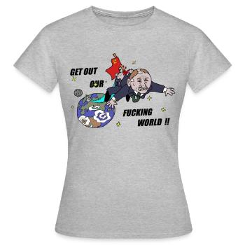 poutine - T-shirt Femme - gris chiné - Devant - AI Model Female 172 dark (172cm)