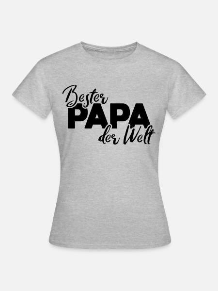 bester papa der welt - Frauen T-Shirt - Grau meliert