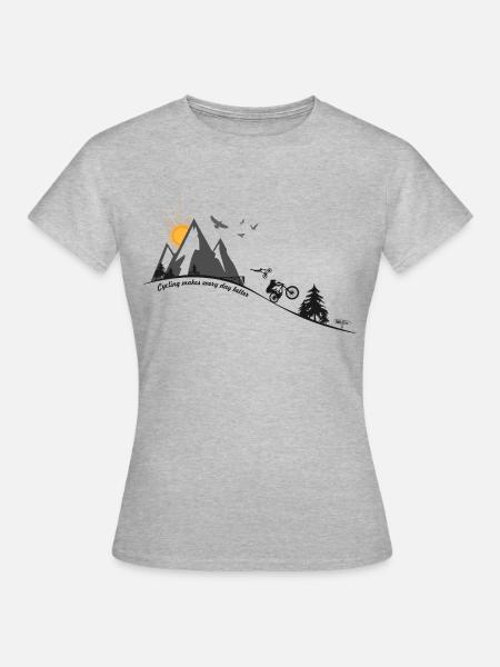 Talfahrt2 - Frauen T-Shirt - Grau meliert