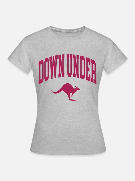 Down Under - Frauen T-Shirt - Grau meliert