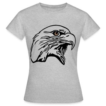 Eagle motif animal motif animal print eagle - Women's T-Shirt - heather grey - Front - AI Model Female 172 dark (172cm)