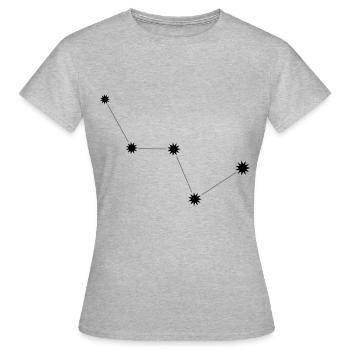 Die Konstellation "Cassiopeia" - Frauen T-Shirt - Grau meliert - Vorne - AI Model Female 172 dark (172cm)