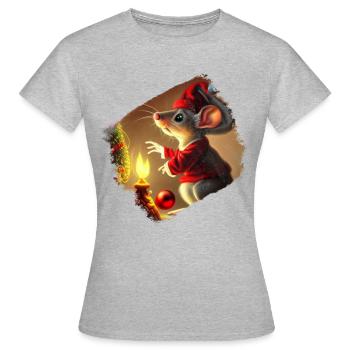 Christmas present - Women's T-Shirt - heather grey - Front - AI Model Female 172 dark (172cm)