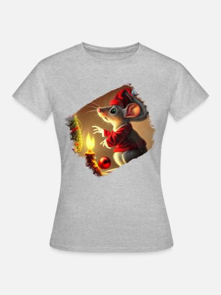 Weihnachtsgeschenk - Frauen T-Shirt - Grau meliert