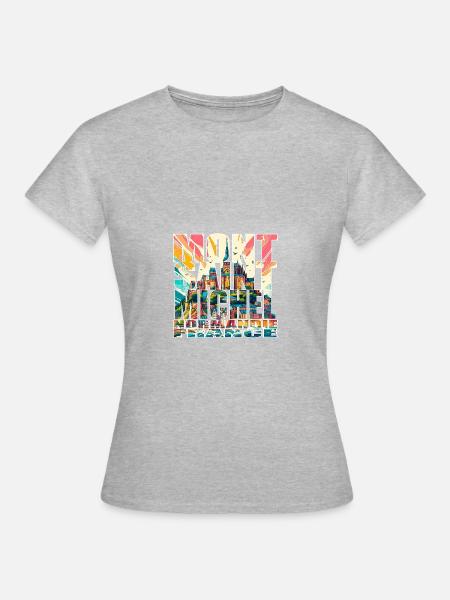 Mont Saint-Michel - Frauen T-Shirt - Grau meliert