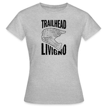 Mountain Bike T-Shirt Trailhead Livigno - Women's T-Shirt - heather grey - Front - AI Model Female 172 dark (172cm)