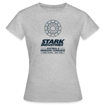 Stark Industries sombre - T-shirt Femme - gris chiné - Devant - AI Model Female 172 dark (172cm)