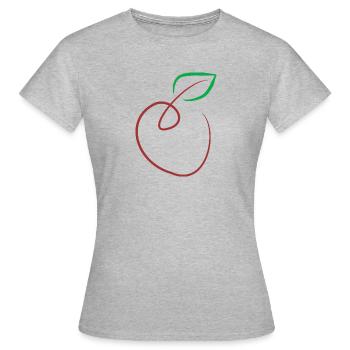 Apfel - Frauen T-Shirt - Grau meliert - Vorne - AI Model Female 172 dark (172cm)