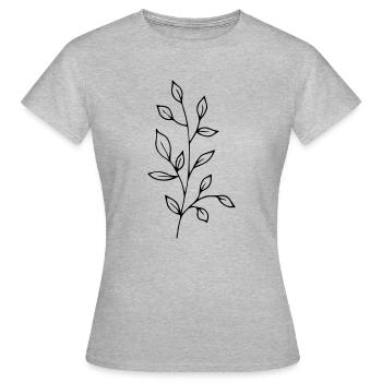 Branche branche feuille feuilles plante nature gui sapin - T-shirt Femme - gris chiné - Devant - AI Model Female 172 dark (172cm)