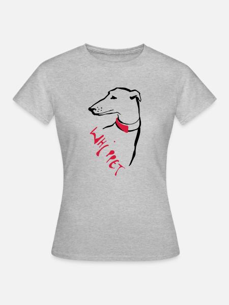Whippet - Frauen T-Shirt - Grau meliert