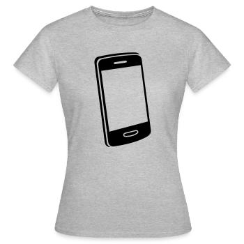 Handy Motiv - Frauen T-Shirt - Grau meliert - Vorne - AI Model Female 172 dark (172cm)