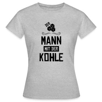 shisha mann mit kohle - Frauen T-Shirt - Grau meliert - Vorne - AI Model Female 172 dark (172cm)