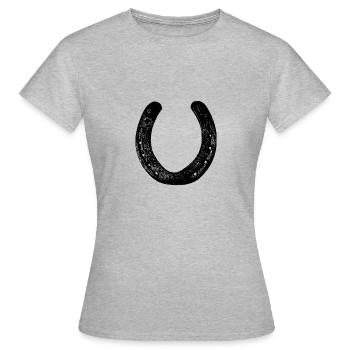 Horseshoe lucky charm - Women's T-Shirt - heather grey - Front - AI Model Female 172 dark (172cm)