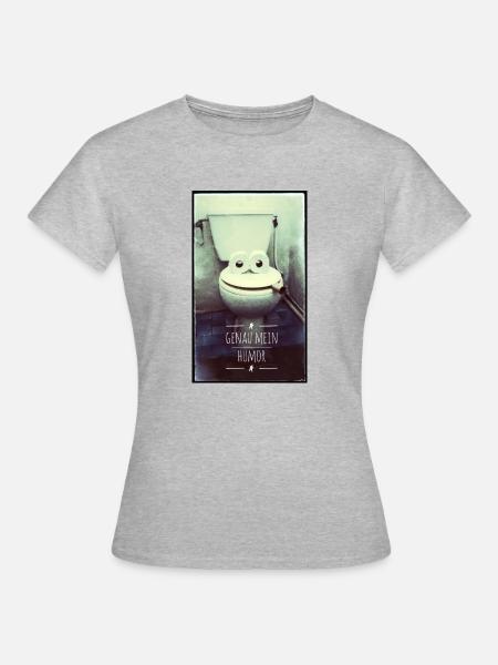 Genau mein Humor - Frauen T-Shirt - Grau meliert