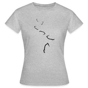 Matériel d’escalade piolet - T-shirt Femme - gris chiné - Devant - AI Model Female 172 dark (172cm)