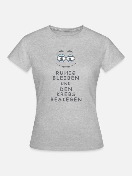 Krebs besiegen - Frauen T-Shirt - Grau meliert
