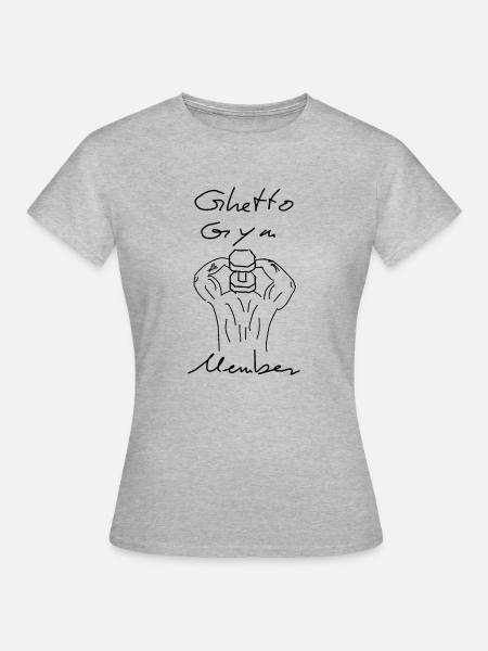 GYM Shirt Brain Gain - Frauen T-Shirt - Grau meliert