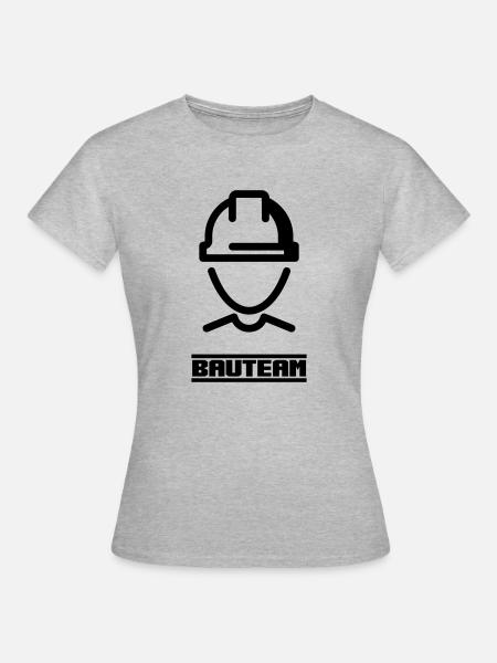 Bauteam - Frauen T-Shirt - Grau meliert