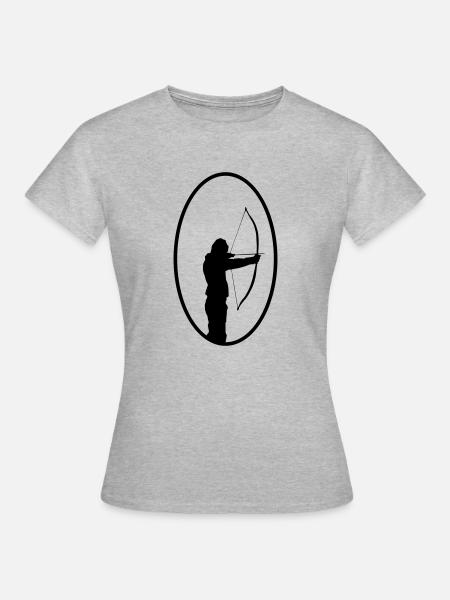 bogenschütze - Frauen T-Shirt - Grau meliert