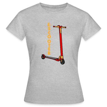 E-Scooter Roller Scooter - T-shirt Femme - gris chiné - Devant - AI Model Female 172 dark (172cm)