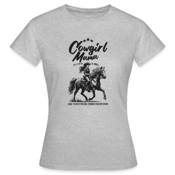 Western Riding Mom Gift for Horse Lover - Women's T-Shirt - heather grey - Front - AI Model Female 172 dark (172cm)
