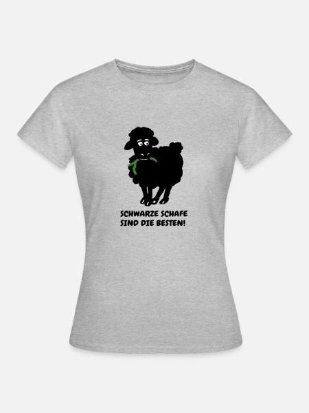 schwarzes schaf - Frauen T-Shirt - Grau meliert