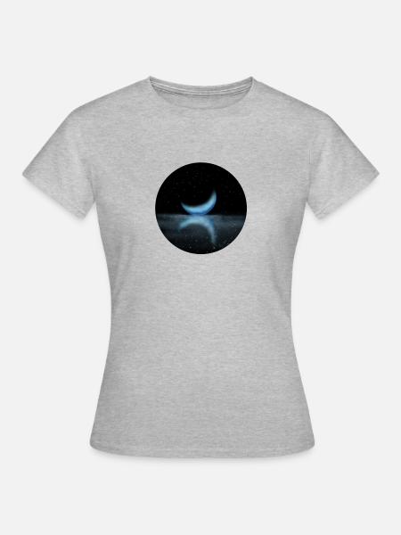 Mond - Frauen T-Shirt - Grau meliert