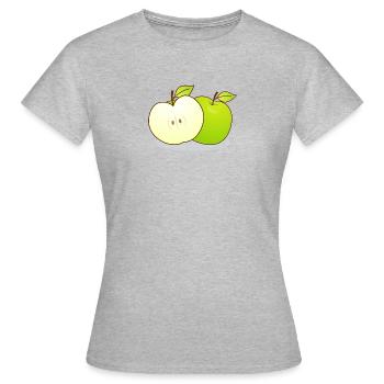 Äpfel - Frauen T-Shirt - Grau meliert - Vorne - AI Model Female 172 dark (172cm)