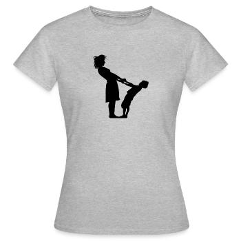 mother and child - Women's T-Shirt - heather grey - Front - AI Model Female 172 dark (172cm)