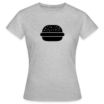Hamburger - T-shirt Femme - gris chiné - Devant - AI Model Female 172 dark (172cm)