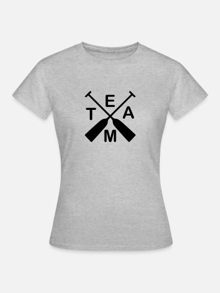 Drachenboot Team 1c - Frauen T-Shirt - Grau meliert