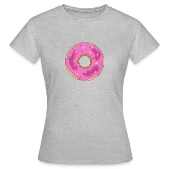 Donut - Frauen T-Shirt - Grau meliert - Vorne - AI Model Female 172 dark (172cm)