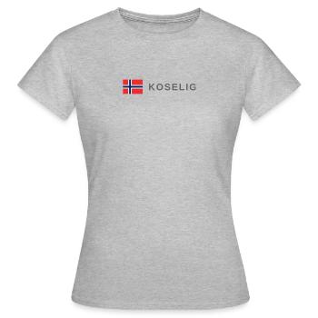 La Norvège chaleureuse - T-shirt Femme - gris chiné - Devant - AI Model Female 172 dark (172cm)
